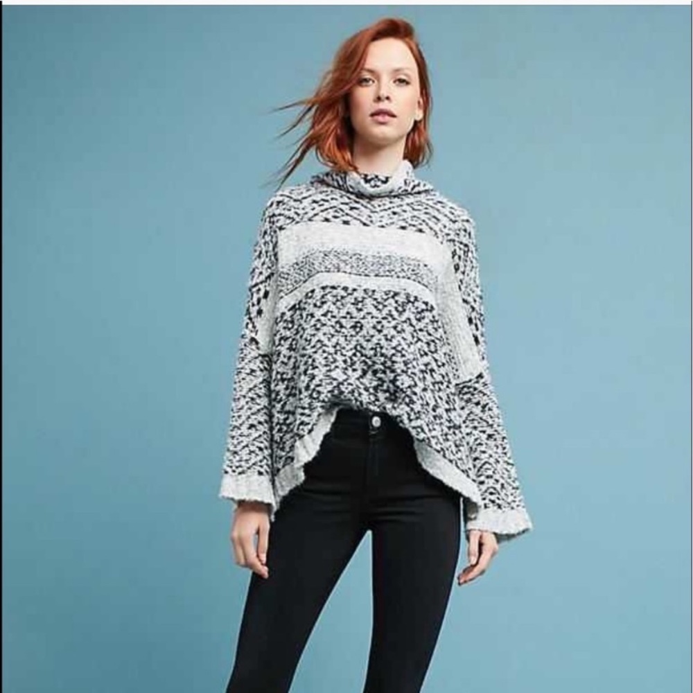 Anthropologie Moth Oversized Turtleneck Sweater